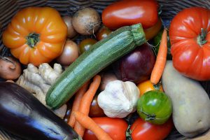 Panier de légumes bio