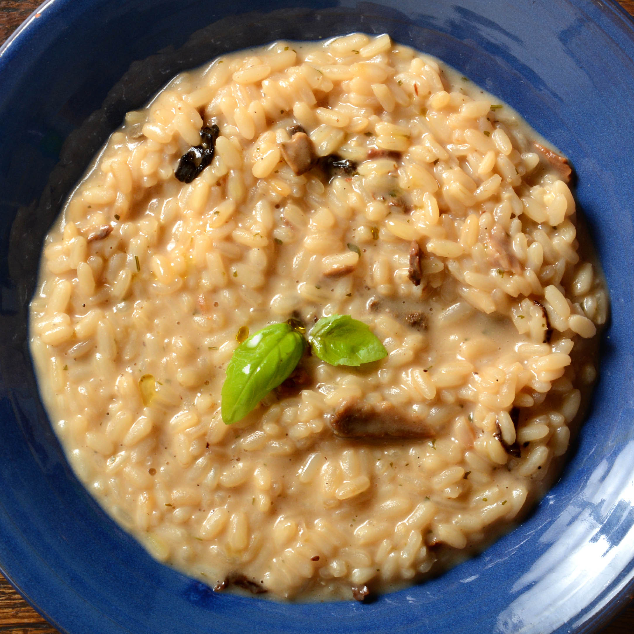 Menu bio Risotto aux champignons